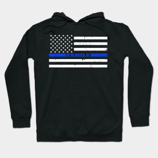 Thin Blue Line Family American Flag Hoodie